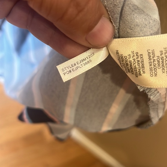 Eliza J Chevron Blue Stripe Fit And Flare Dress with pockets size 8 - Picture 10 of 13